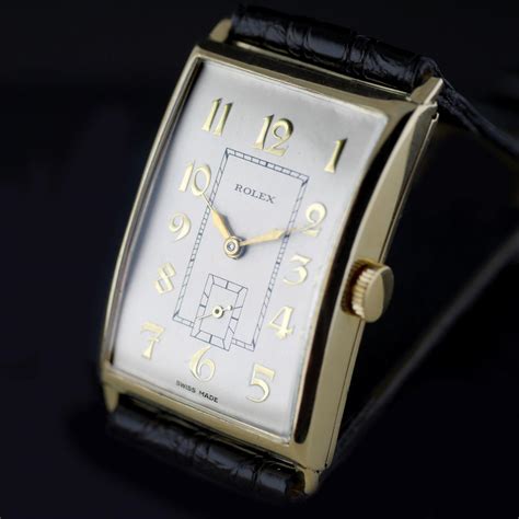 1930 square 14k gold ladies rolex|Rolex art deco watches.